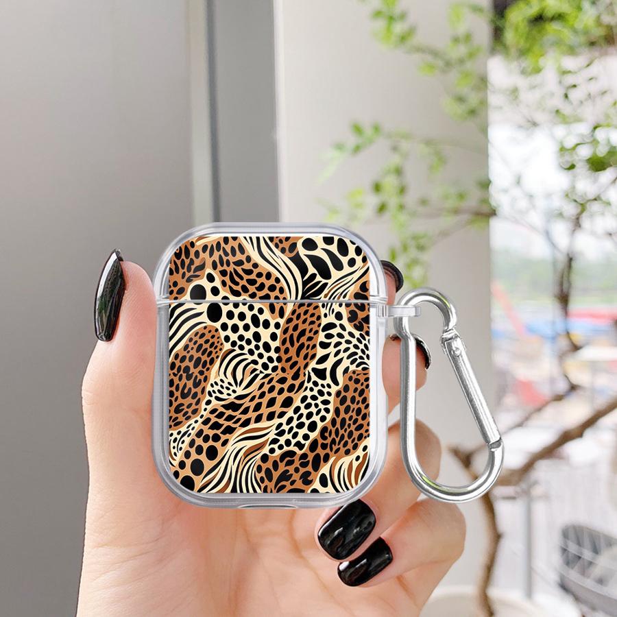 Case For Airpods Pro3 3 2 4 Pro 1 Pro2 Clear Earphone Cases Cover Leopard Print