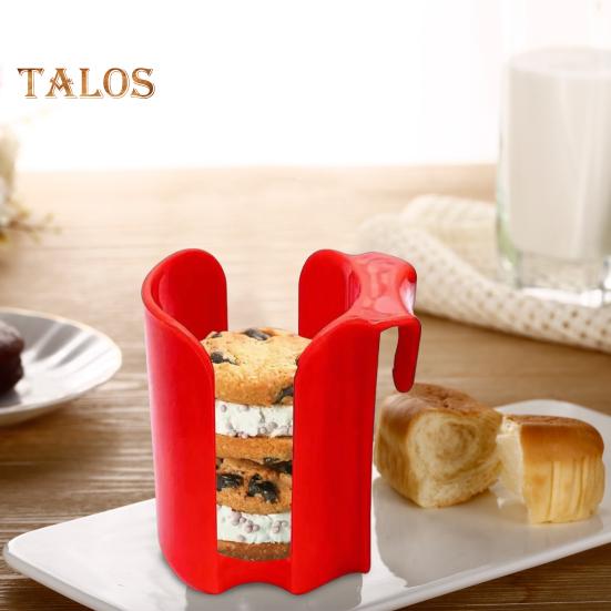 1/2Pcs Red Cookie Holder Mug 10-Cookie Stand Plastic Cup Side Cookie Organizer Freshness-Sealing Cookie Container Storage Red Cookie Cup with Storage