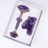 Rose Quartz Jade Roller Double-Headed Massage Set with Facial Heart-Shaped Beauty Tool