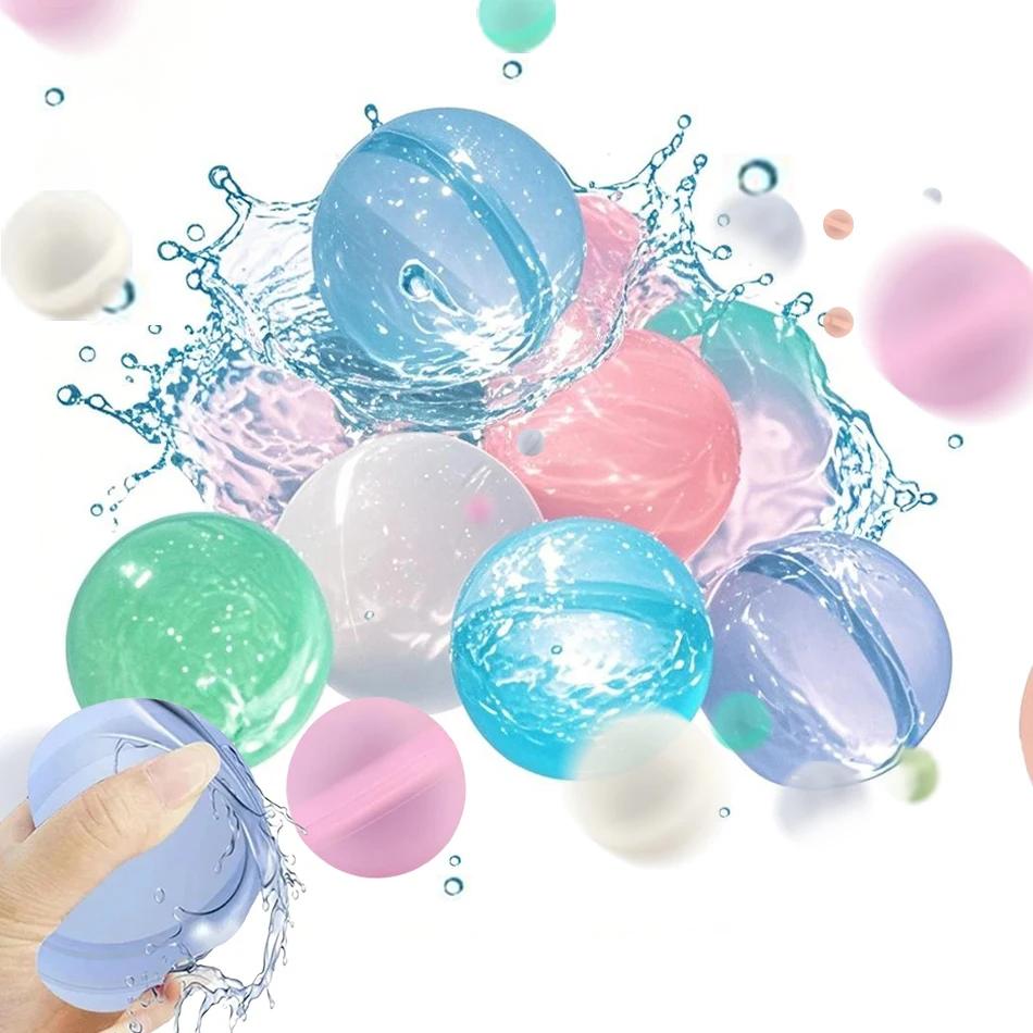 6-60Pcs Reusable Water Balloons Quick Fill Self Sealing Water Bomb For Summer Games Children'S Adult Outdoor Activities Toy Gift