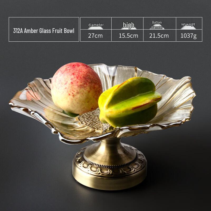 Flavinmci European Crystal Glass Fruit Plate