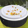 Inflatable Hot Tub Cover Round Lid Hot Tub Windproof Cover with Handles Outdoor Protection Thermal Hot Tub Cover for Bathroom