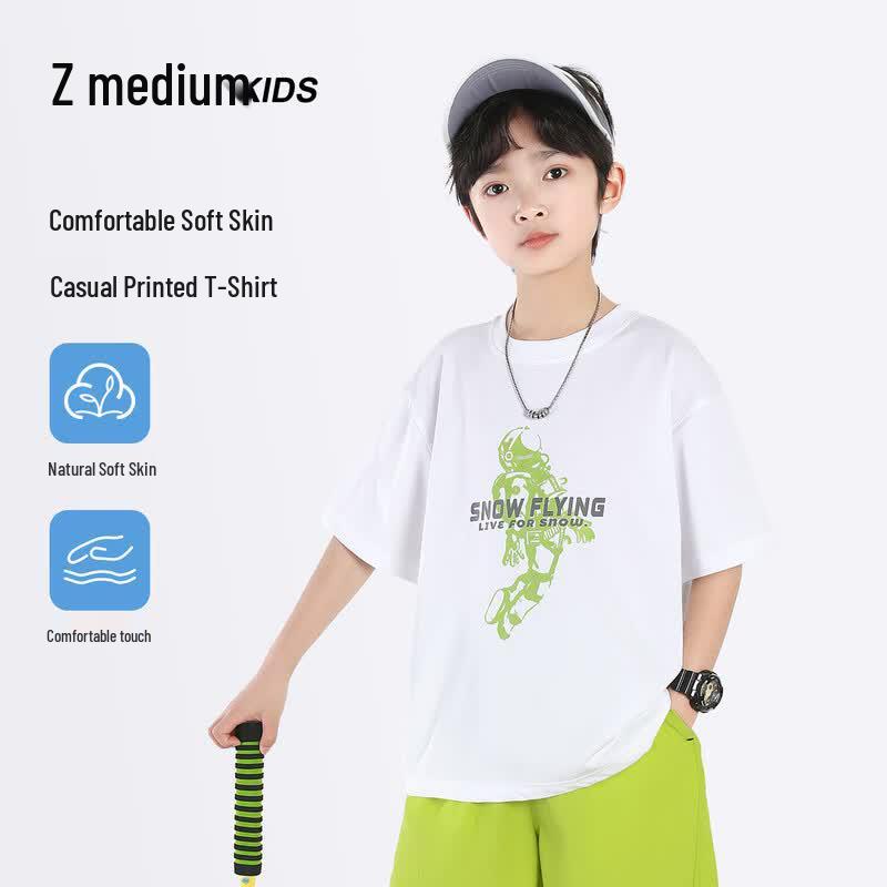 SNOWFLYING Boys  Quick-Dry Casual T-Shirt 150