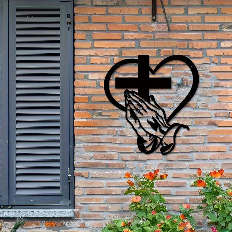 1/2pcs Iron Crafts Home Wall Decoration Pendants Holiday Decoration Pendants Cross Pendants Suitable for Home Decoration Use