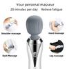 High Frequency Vibration Massage Stick 11 Modes Deep Tissue Rechargeable USB Fast Charge IPX7 Waterproof Portable Silicone Heads