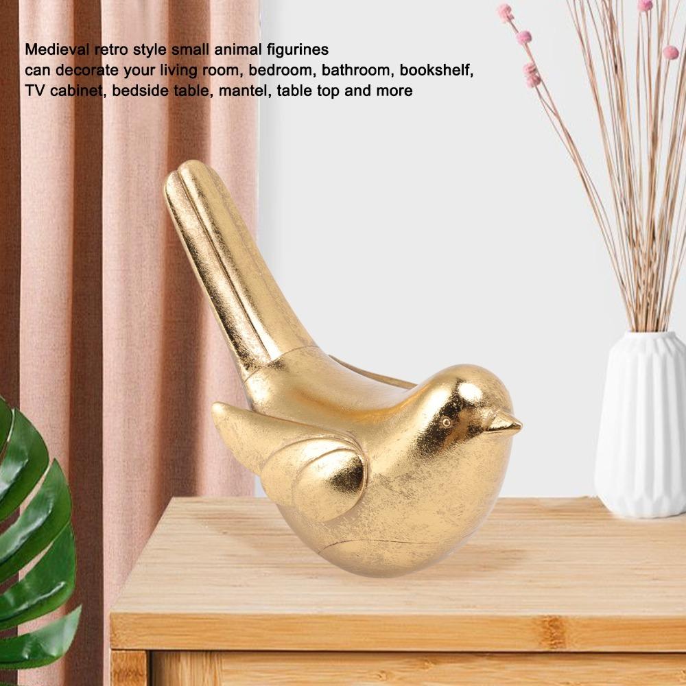 Bird Gold Bird Tabletop Decorative Ornament  TV Cabinet Desktop Decor