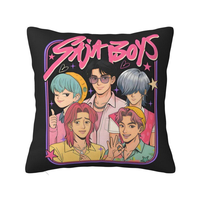 Vlastní povlak na polštář v severském stylu Kpop Hunter Demons 40x40cm Polyester Huntrix Povlak na polštář na pohovku Čtvercový povlak na polštář