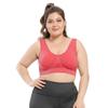 Sujetador de talla grande, sin costuras y con almohadillas, tallas grandes 5XL y 6XL, push up, bralette, chaleco, sujetador activo sin aros.