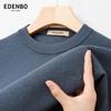 Edenbo Men's Soft Thick Wool Blend Round Neck Sweater