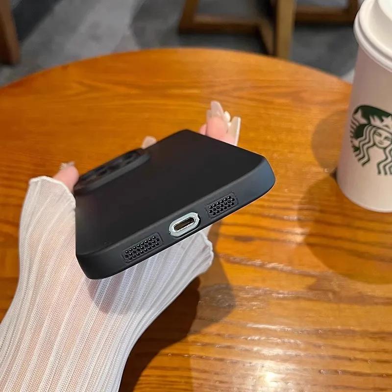 pure color Matte Simple Soft Silicone Phone Case for For Iphone 16 1 14 13 12 11 Pro Max Plus Lens Protection Shockproof Cover