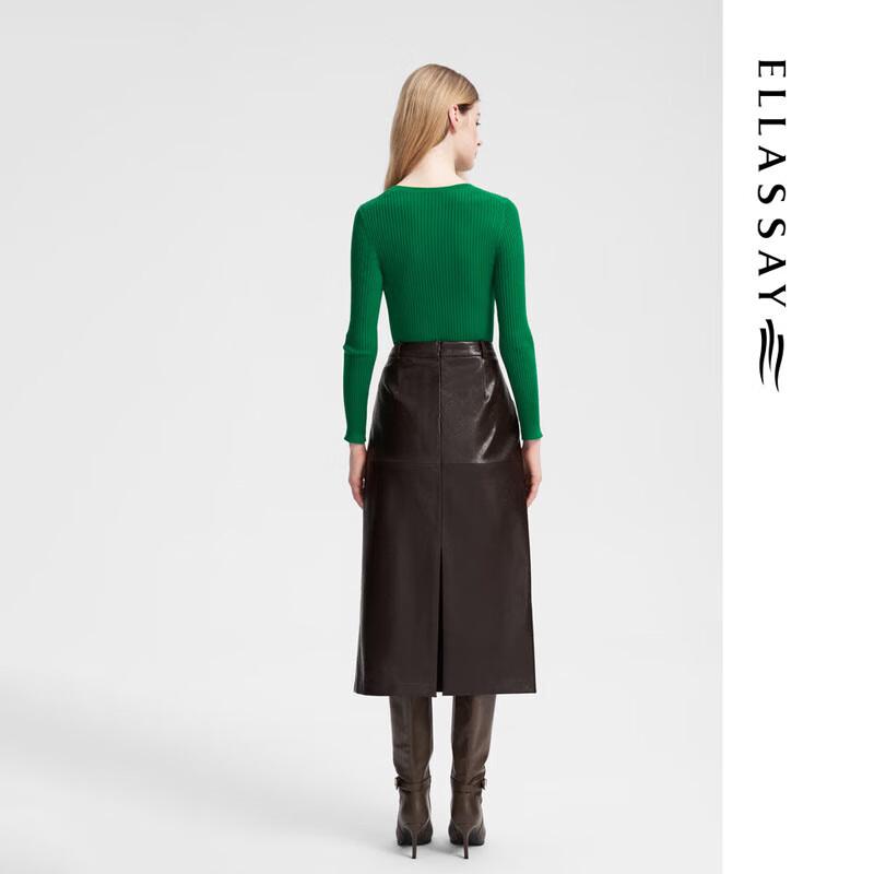 ELLASSAY Women's U-Neck Knit Sweater