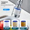 Faucet Filter Splash-Proof Aerator Kitchen Tap Rotating Spout with Universal Connector + Spare Filter Element