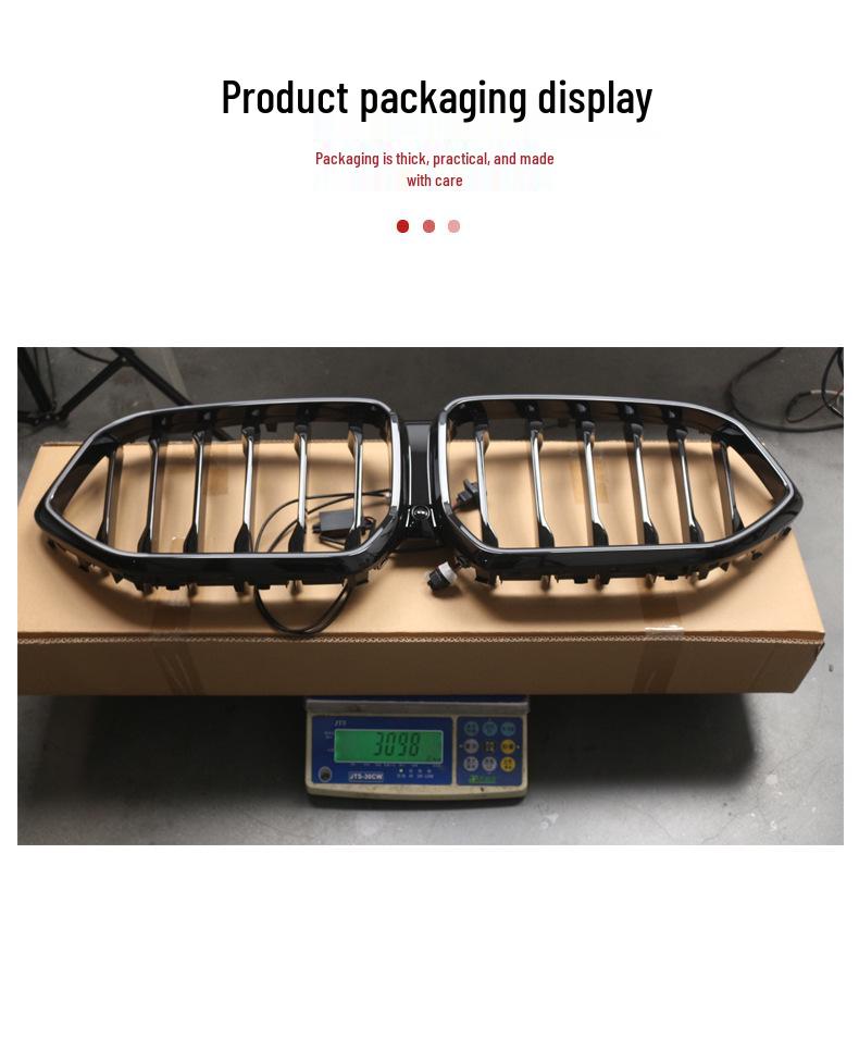 Front Grille with Lights & Air Intake for BMW X6 G06 (2020-2022) - Car Accessory