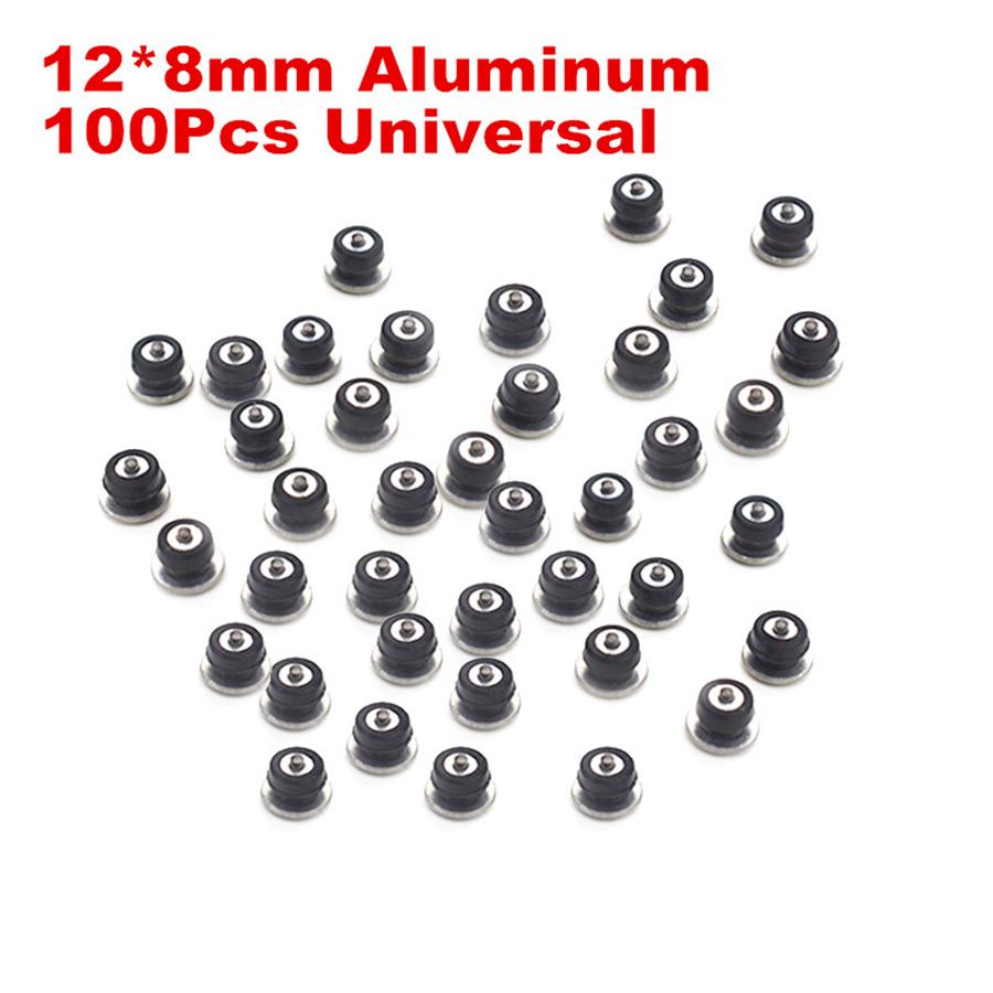 100 Pcs Wheel Tire Stud Spike Wheel 12x8mm Aluminum For Car Motorcycle