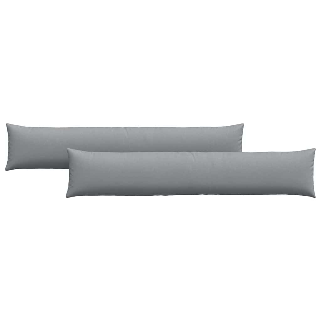 Sofa Cushions 2 Pcs Light Grey 200 X 40 Cm Fabric