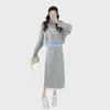 2024 Autumn & Winter Korean-Style Casual Sweater, Skirt & Shirt Three-Piece Set for Women
