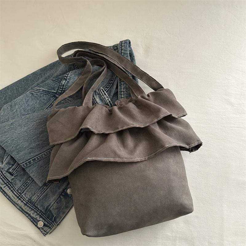 2025 girls spring new pleated ballet style multi-layer skirt design single shoulder portable tote bag super popular