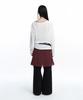 Rough Neck Asymmetrical Tie Skirt Red