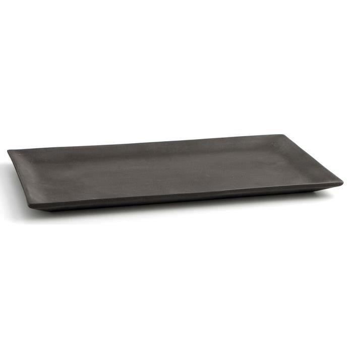 Plateau Apéritif - Quid - Gres Noir - Céramique - 15 X 30 Cm - 8 Unités