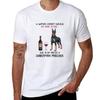 DoberUnisex Pinscher and Wine Funny Dog TShirt Basic Plain Short Sleeve Crew Neck Tee