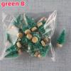12PCS DIY Mini Christmas Tree 4.5cm Sisal Silk Cedar Desktop Decoration Small Christmas Tree Xmas New  Navidad Decor Gifts
