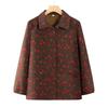 Elderly Women's Floral Lapel Blouse