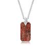 Fire of Life Rune Necklace with Natural Jasper Breccia and Stainless Steel Gift [AWNL] Surt's Chain, 61.5cm, Men's
