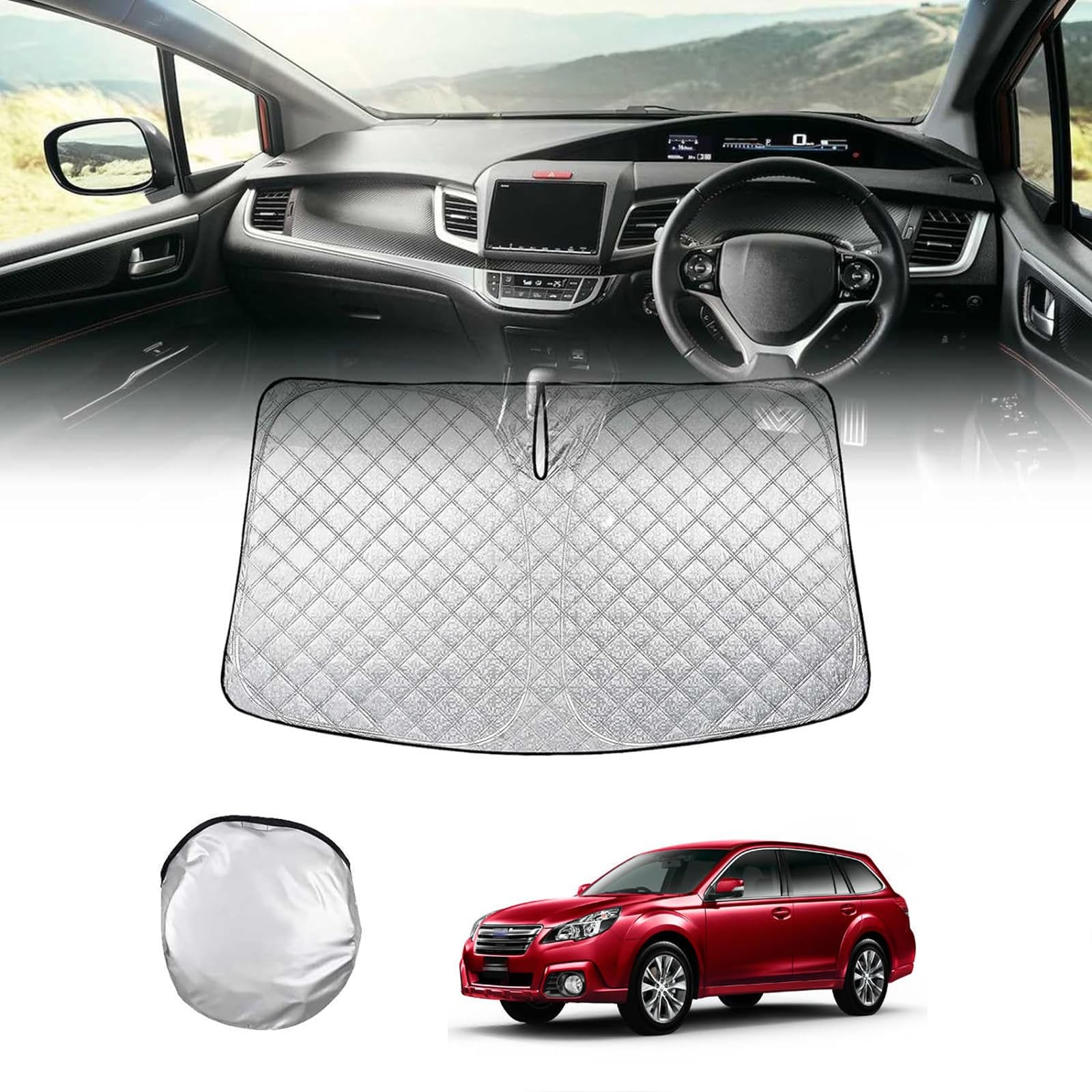 

Subaru Legacy Outback 4th Generation BR Series Front Sun Shade for 2009 May 2014, Outback BR series
