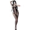 Sex Underwear One-piece Netwear Net Socks Set Suspender Hollow Crotch Large Size Sexy Neck Hanging