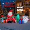 10.17FT Inflatable Santa Snowman Penguin Tree Set Toy Xmas Yard Decoration Festive Gift LED Lit Christmas Supplies Home Ornament