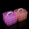 3 Layers Transparent Plastic Jewelry Storage Box Large-Capacity Finishing Box Necklace Ring Stud Earrings Box Ornament Box