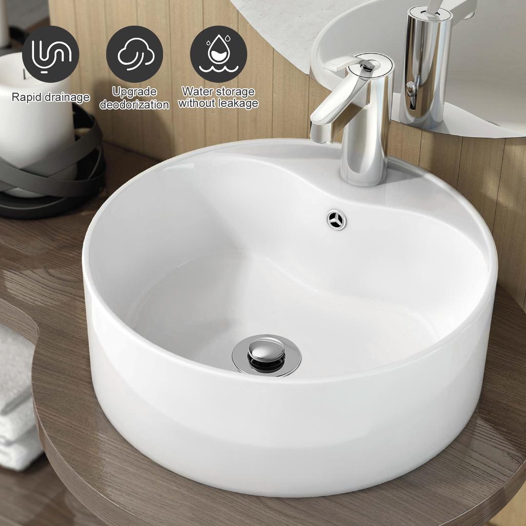 2PCS Floor Drain Filter 3cm 2.2cm Washbasin Leak Plug Stainless Steel Odor Proof Bouncing Core Drains Hair Catcher Sink Strainer