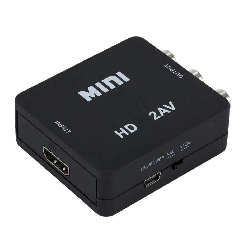 HD 1080P HDMI-compatible To RCA AV Composite Adapter Converter AV2HDMI AV2HDMI Audio Video Cable CVBS AV Adapter With USB Cable