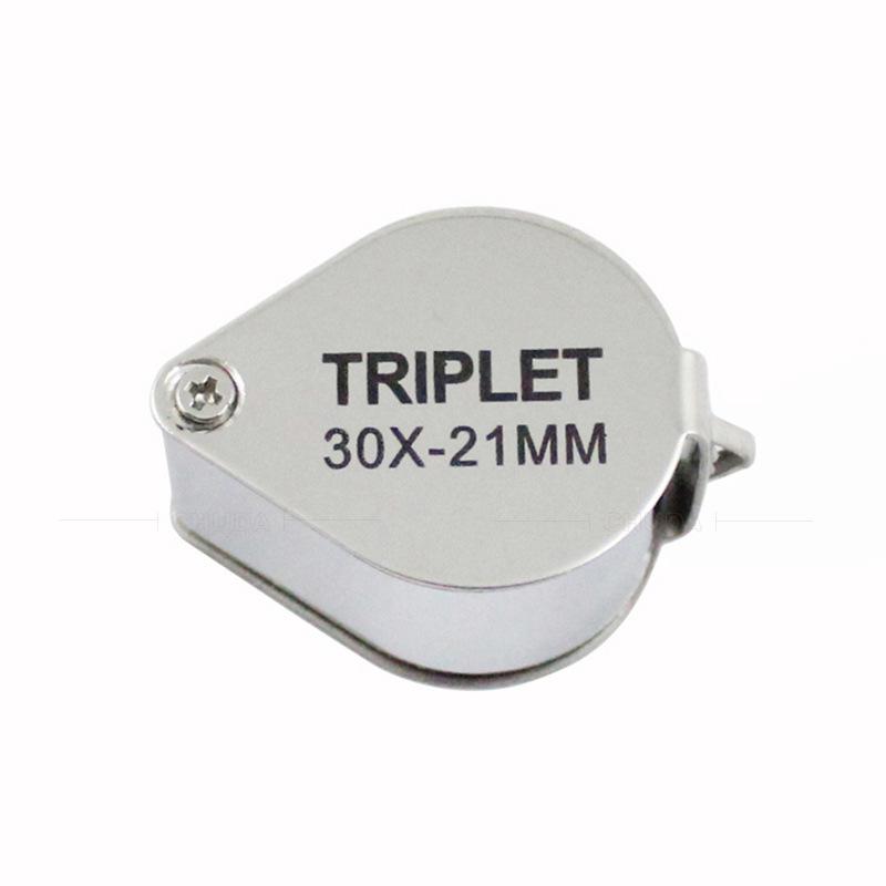 10x 20x 30x Jewelry Diamond Loupe Magnifier Tool Eye Magnifier Magnifying Glass Equipments Triplet Jewelers Eye Triplet Glass