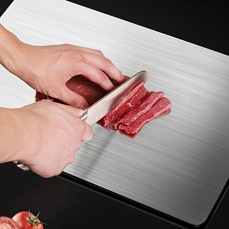 3pcs Premium Stainless Steel Cutting Board Set - Durable, Easy To Clean, Rust-Resistant, BPA-Free, Space-Saving Kitchen Ready for Food Preparation