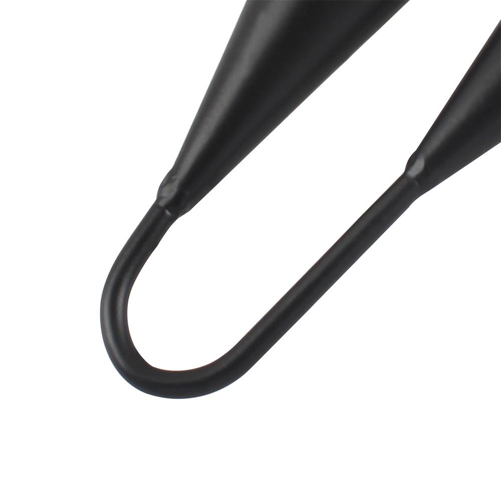 Double-Handle Black Metal Percussion Cowbell for Early Education