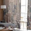 New York City Skyline Mit Blauem Bewölktem Himmel Und Sonnenstrahlen Transparente Vorhänge für Wohnzimmer Schlafzimmer Fenster Voiles Tüllvorhang