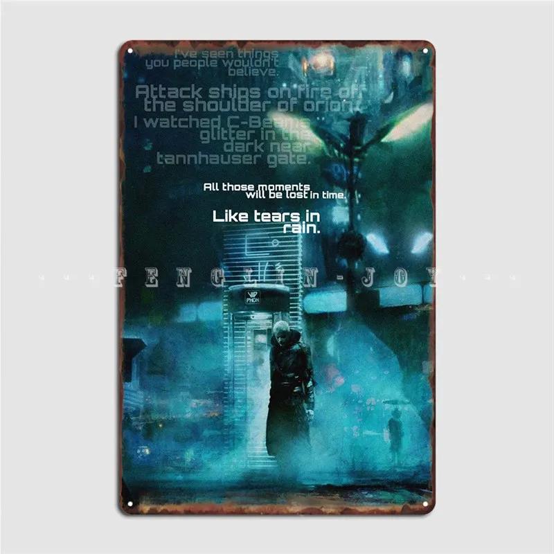 

Blade Runner 2049 Poster Metal Plaque Cinema Kitchen Plaques Party Vintage Tin Sign Posters 20x30cm（7.8x11.8inch）