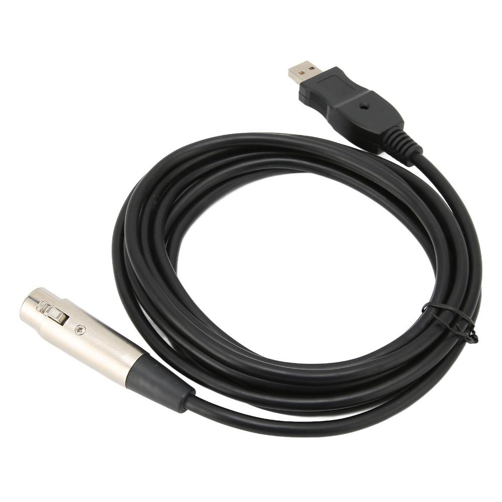 Plug and Play Microphone Converter Cable 9.8ft USB Mic Cable  Musical Instrument Recording