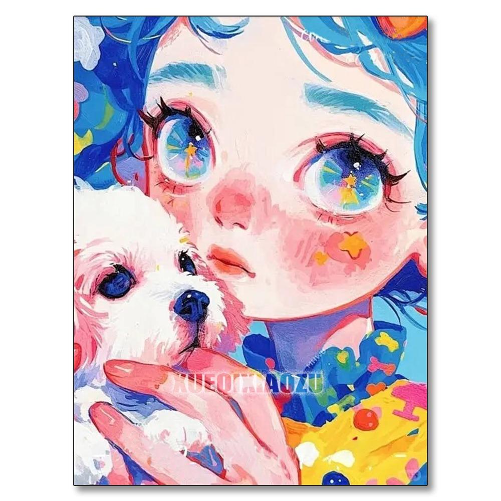 5D Cartoon Girl Diamond Painting Series Dreamy Art Full Diamond Mosaic Embroidery Cross Stitch Kit DIY Home Decor New Arrivals