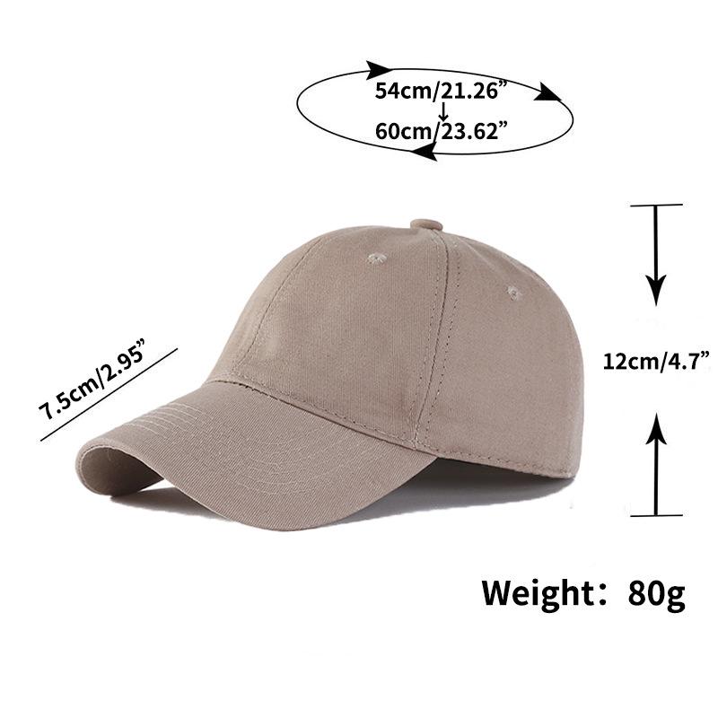 Korean & Japanese Style Soft Cotton Baseball Cap - Custom Logo Option
