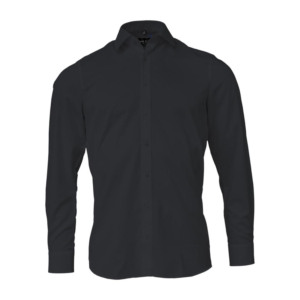 Marvelis Mens Poplin Slim Long-Sleeved Shirt
