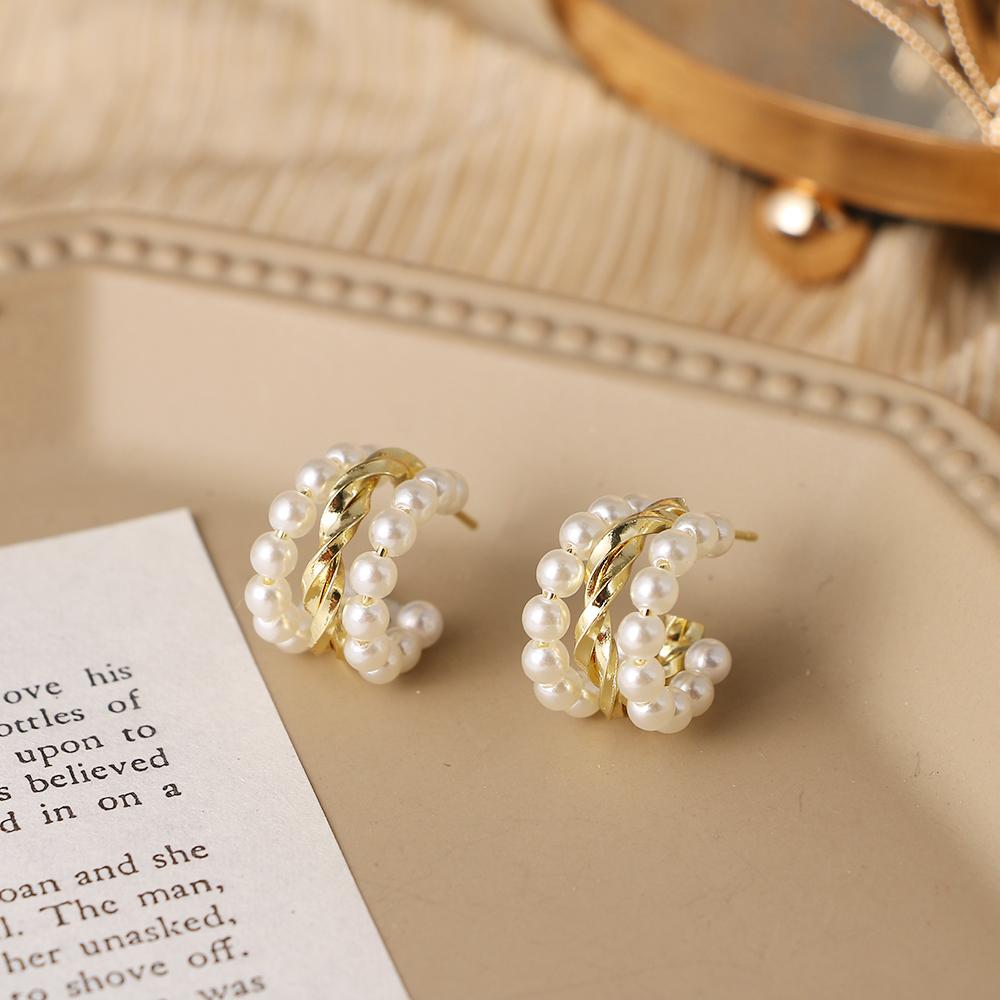 Jednoduché nové módní nepravidelné náušnice ve tvaru písmene C Módní jednoduché náušnice nádherné náušnice šperky dárky