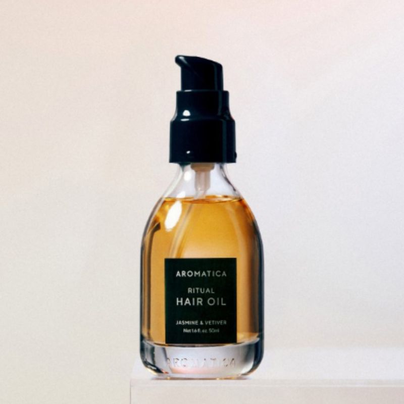 AROMATICA Ritual Hair Oil Jasmine & Vetiver 50ml – Nourishing & Shine Enhancing Hair Oil for Smooth, Silky Hair