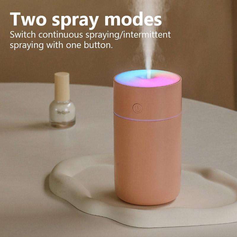 Rechargeable Dazzling Colour Air Humidifier with LED Light 220ml H2o Spray Mist Humidifier Aroma Essential Oil Diffuser for Car