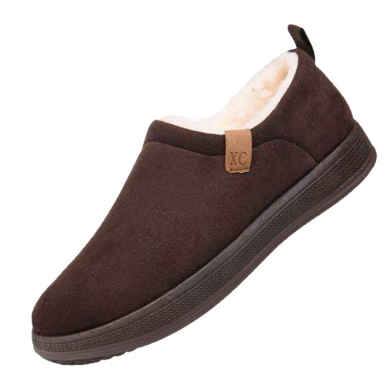 Men's Winter Snow Boots with Velvet Lining - Warm, Comfortable, Thickened Cotton Bread Shoes