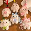 Cartoon Plush Rabbit Keychain Stuffed Doll Toy Bag Pendant Charms Car Keyring Accessories For Women Couples Kawaii Gift