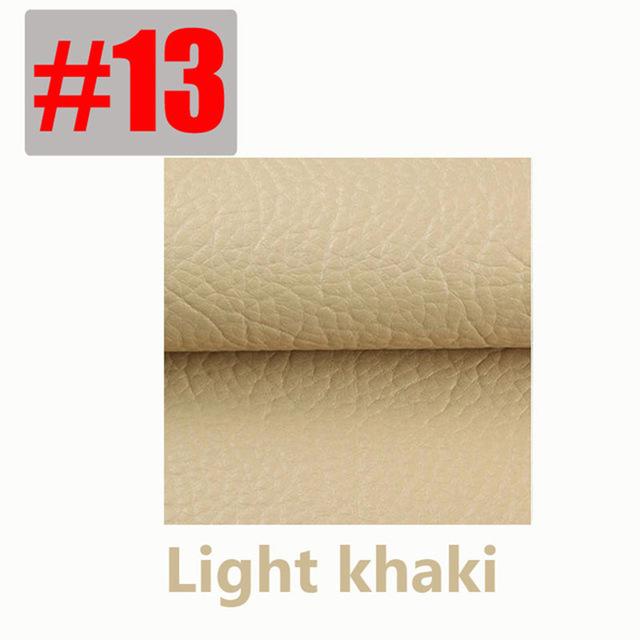 50X135CM Lengde PU Lær Selvklebende Fikseringssubsidier Simuleringshud bak Siden den Klebrige Gummilappen Lær Sofastoffer