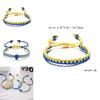 Ukrainian Flag Handcrafted Beaded Bracelets With Adjustable Rope For Travel Gifts