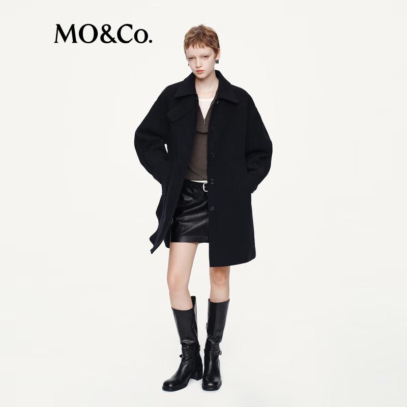 MO&Co. Women's High-Neck 100% Wool Sweater